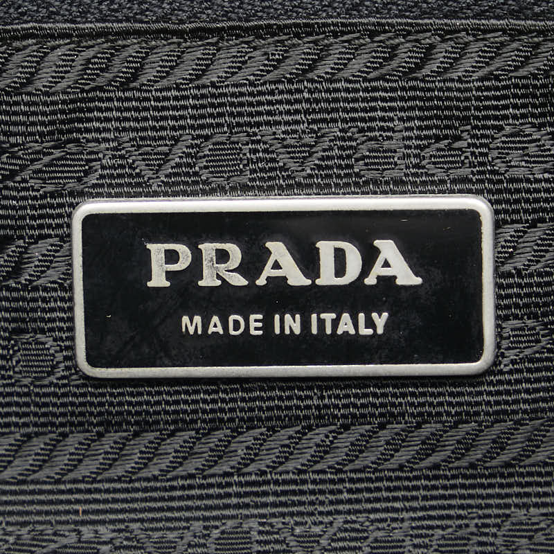 Prada Nylon Leather Tessuto Shoulder Bag