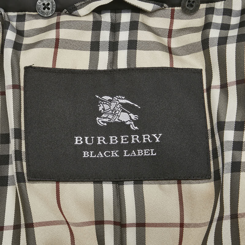 Burberry Nova Check Down Coat Black Polyester M