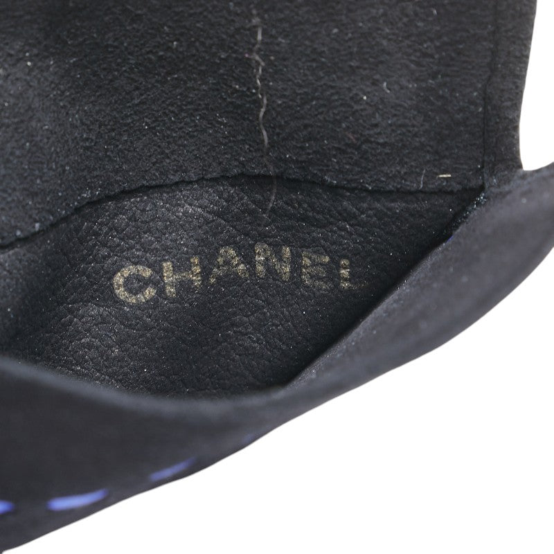 Chanel Suede Gloves Black Blue