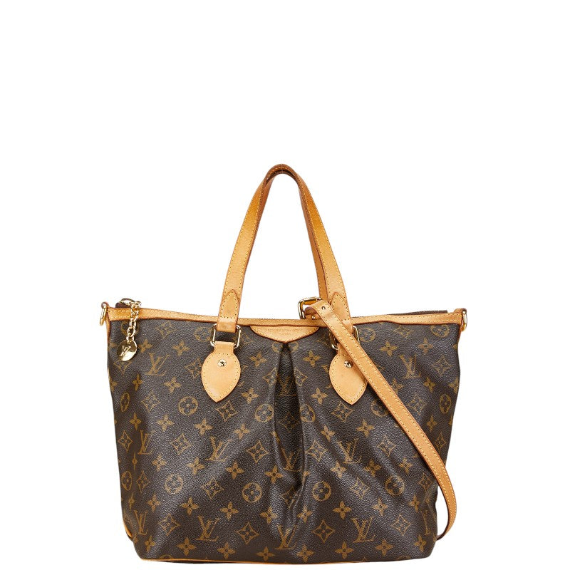 Louis Vuitton Palermo PM 2WAY Handbag Brown