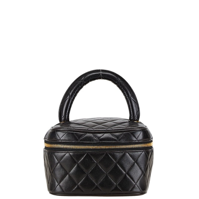 Chanel Matelasse Vanity Bag Black Lambskin