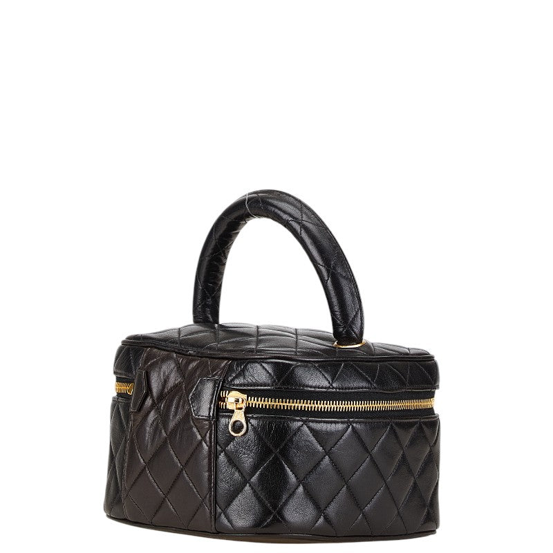 Chanel Matelasse Vanity Bag Black Lambskin