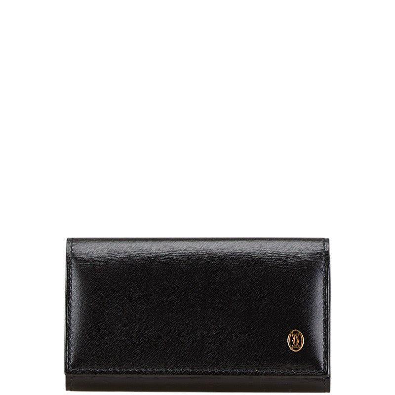 Cartier Must Line 6 Key Case Black Leather