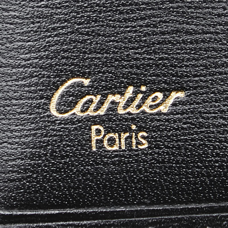 Cartier Must Line 6 Key Case Black Leather