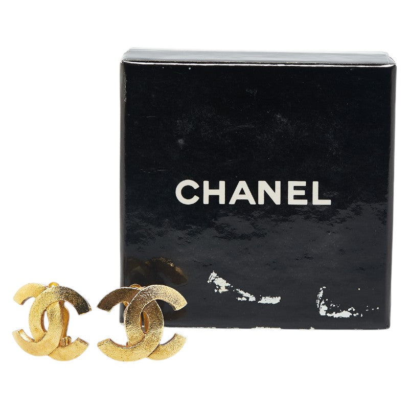 Chanel Coco Mark Gold Earrings