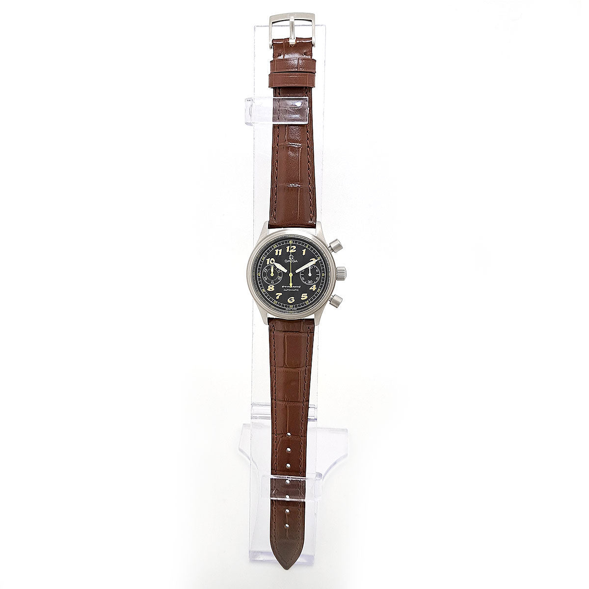 Omega Stainless Steel Leather Automatic Watch 5290.50