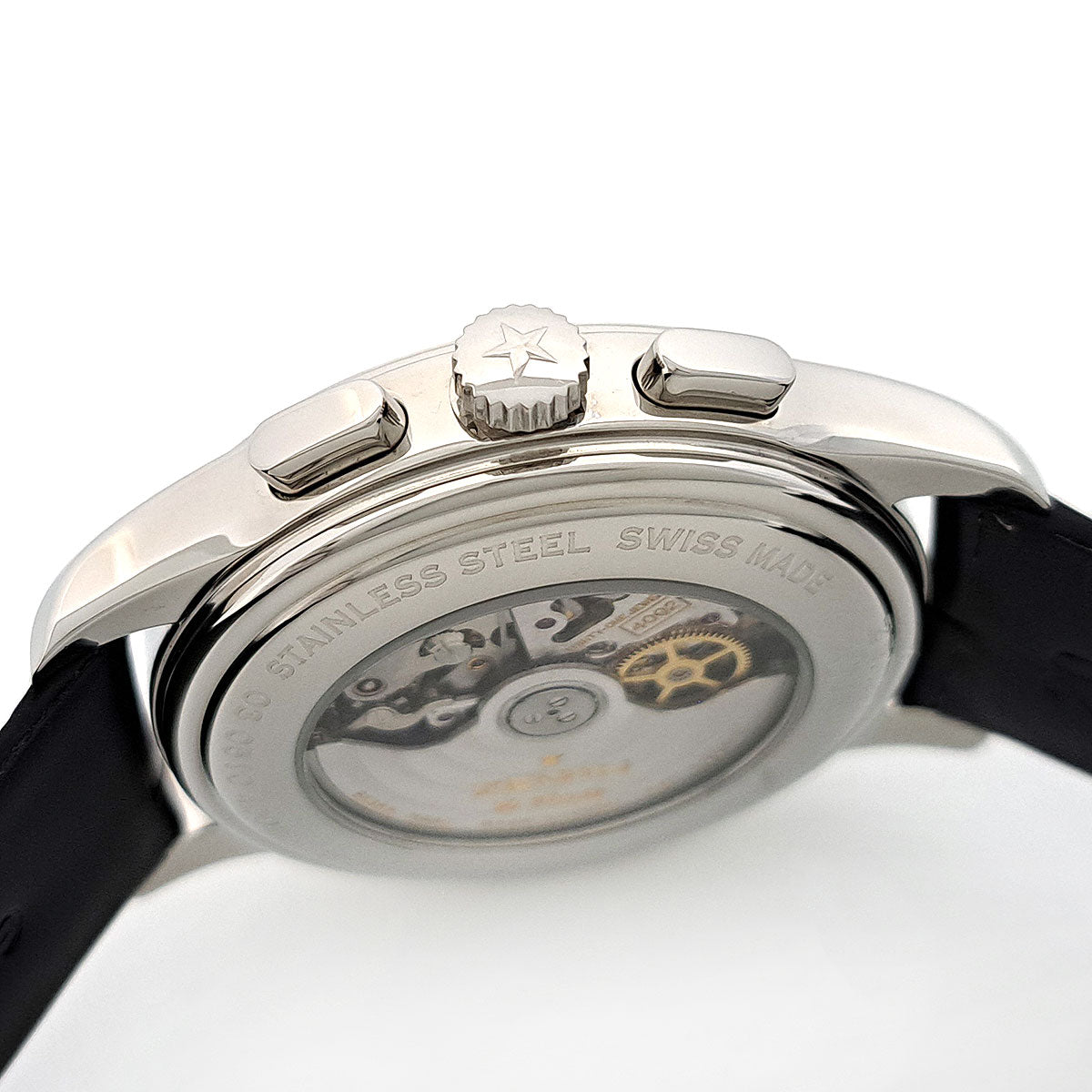 Zenith Stainless Steel Leather Automatic Watch