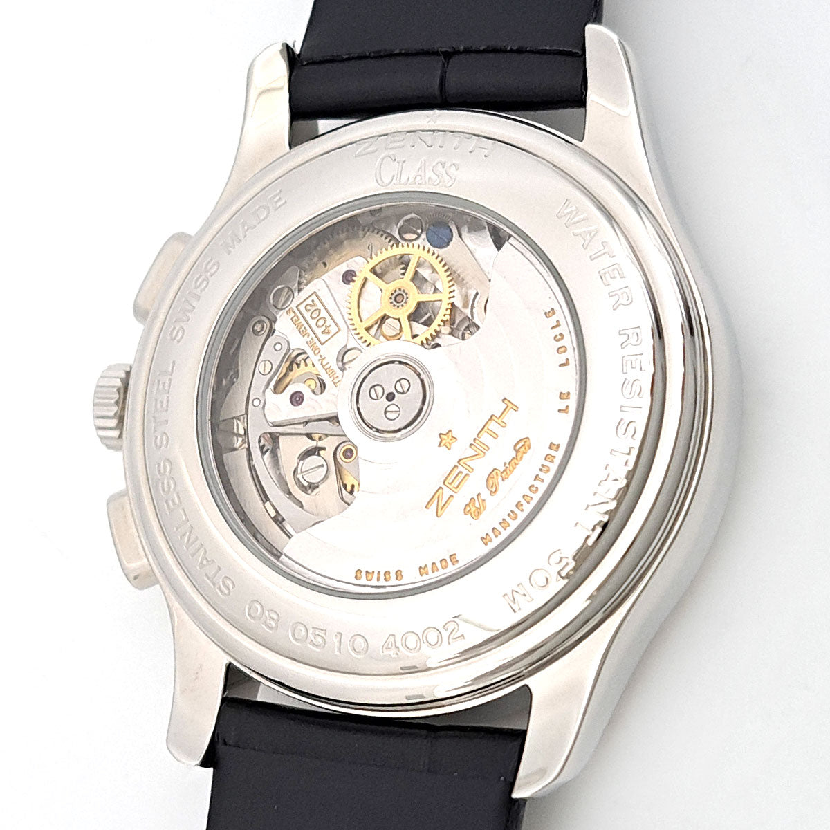 Zenith Stainless Steel Leather Automatic Watch