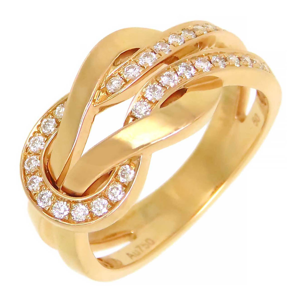 Fred K18PG Diamond Ring 4B0868