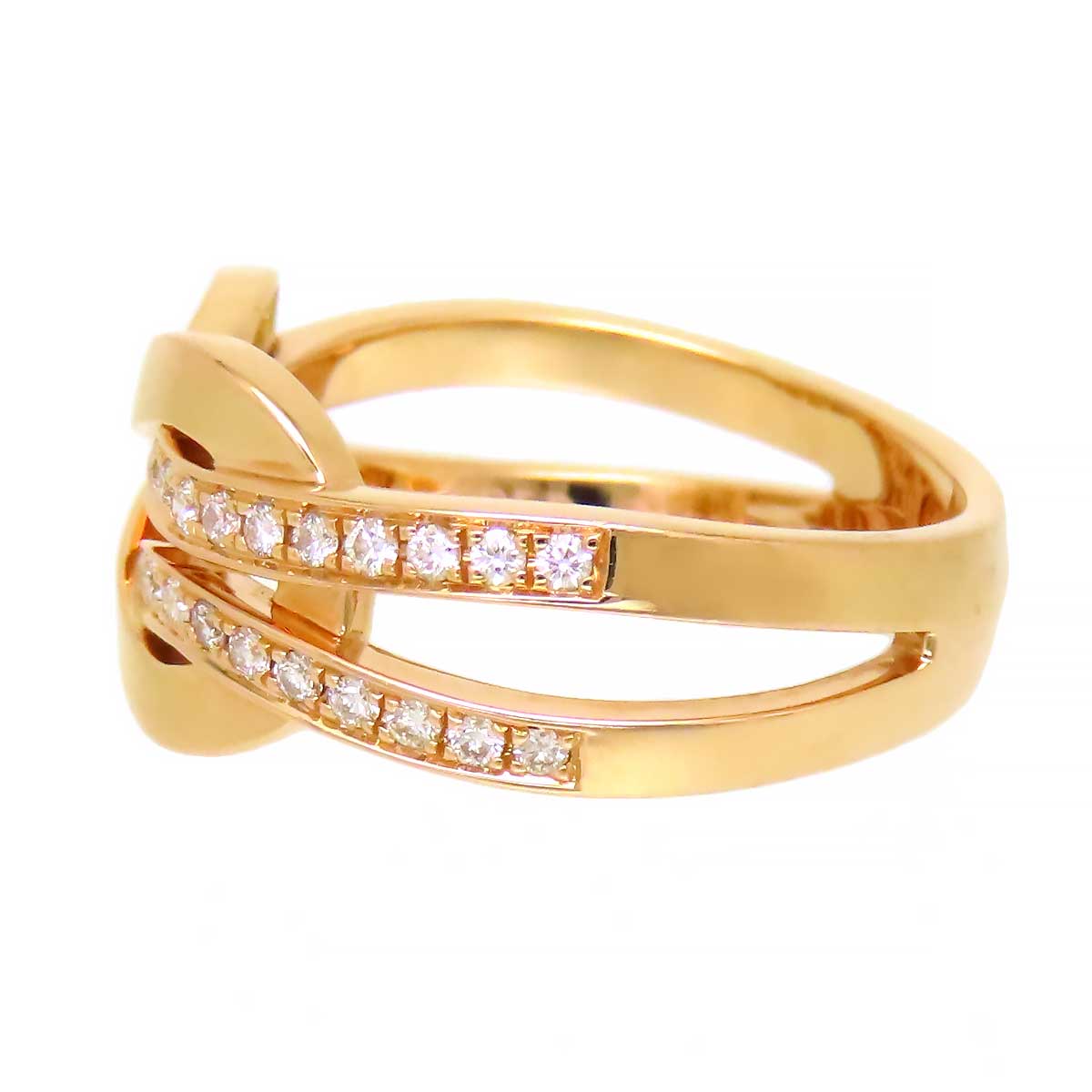 Fred K18PG Diamond Ring 4B0868