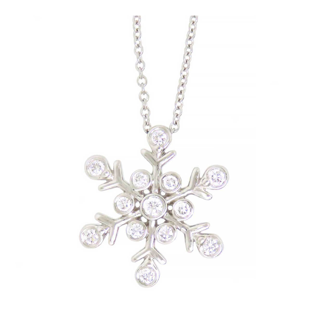 Tiffany PT950 Diamond Snowflake Necklace