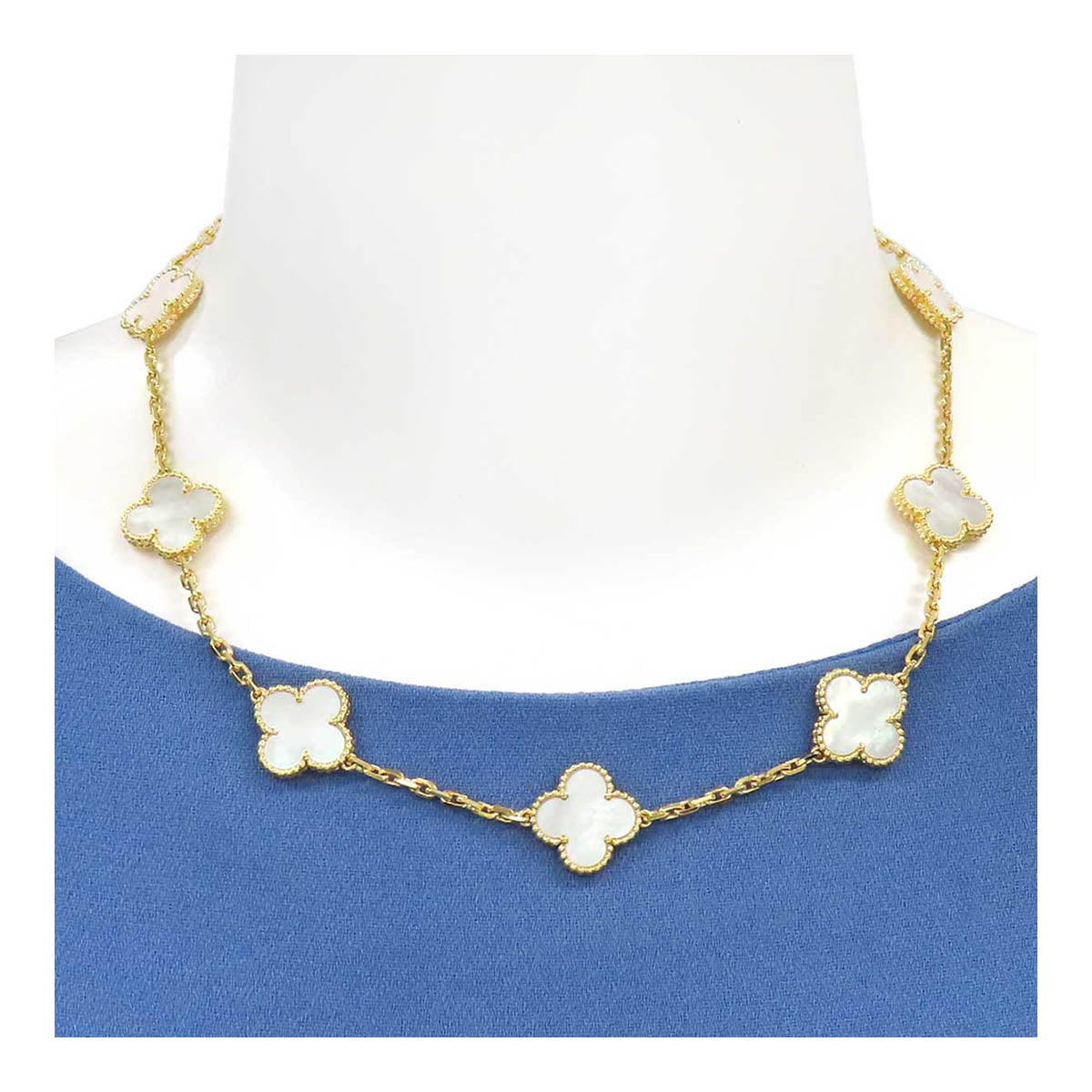 Van Cleef & Arpels K18YG Opal Alhambra Necklace