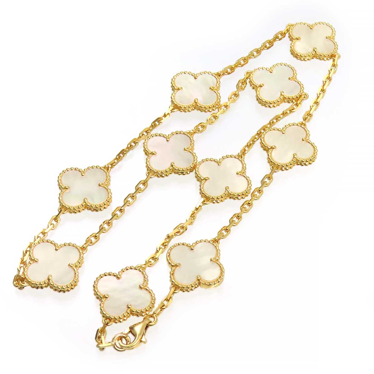 Van Cleef & Arpels K18YG Opal Alhambra Necklace