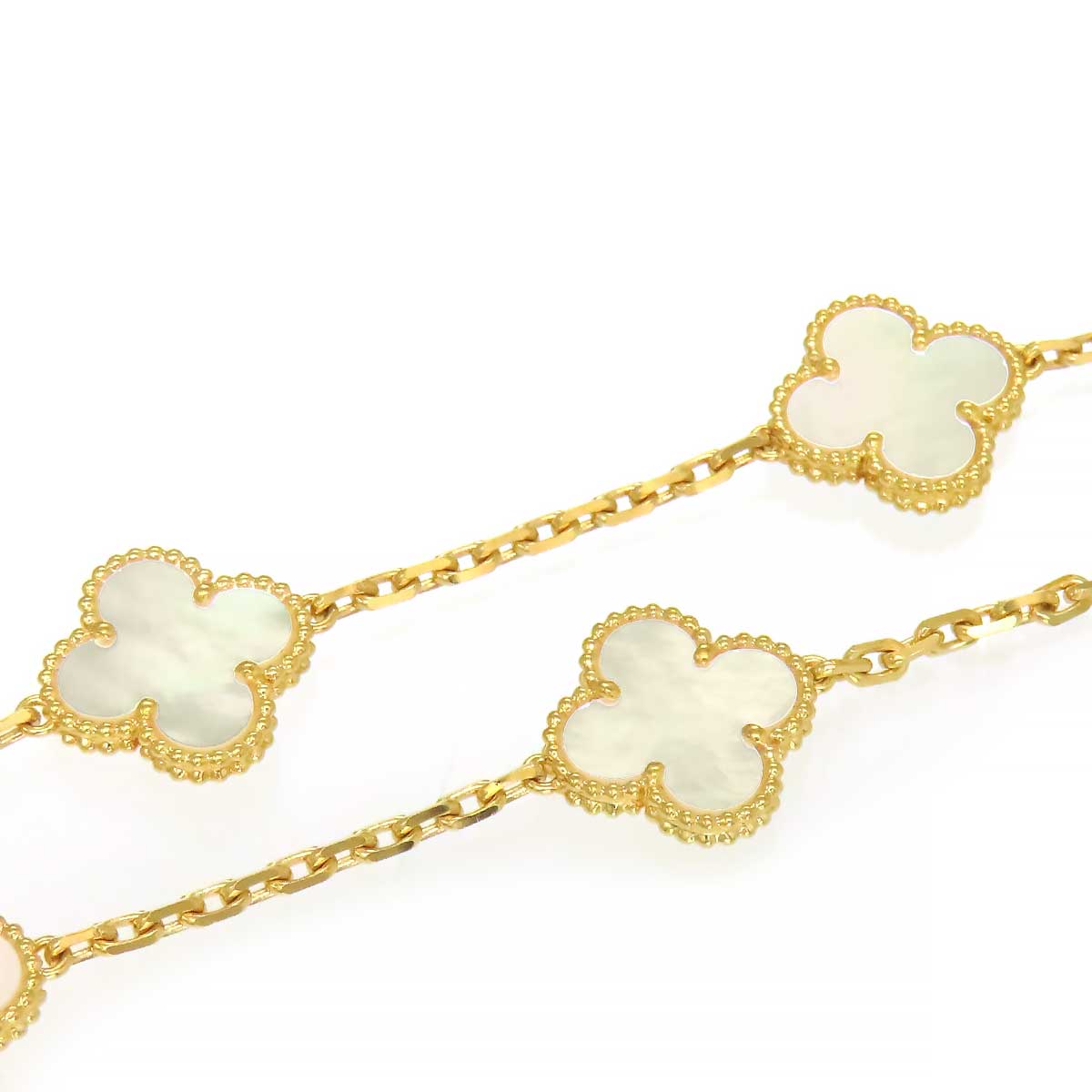 Van Cleef & Arpels K18YG Opal Alhambra Necklace