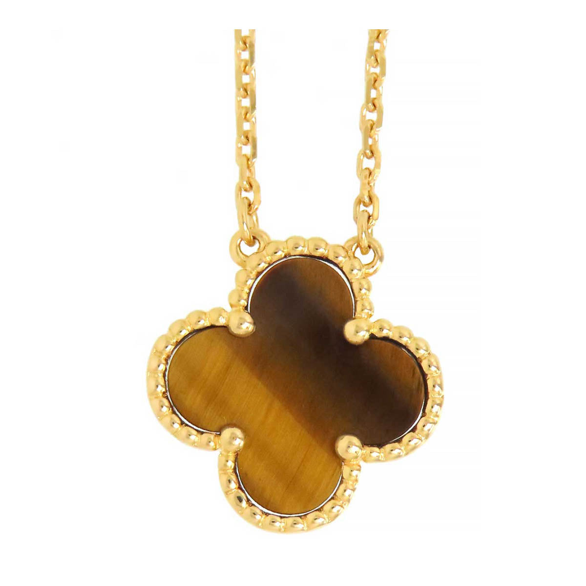 Van Cleef & Arpels Tiger Eye K18YG Necklace