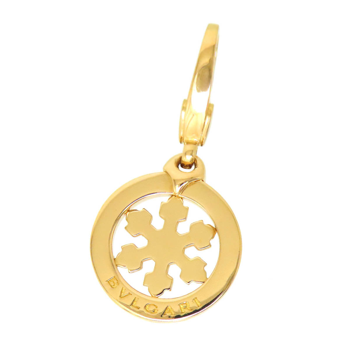 Bvlgari K18YG Snowflake Charm Pendant