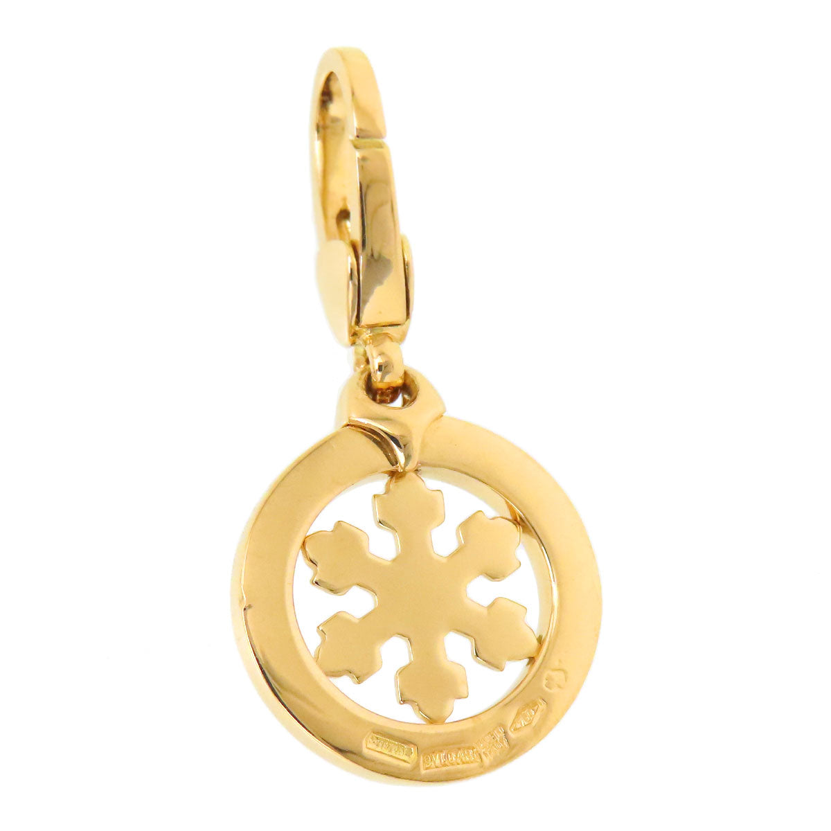 Bvlgari K18YG Snowflake Charm Pendant