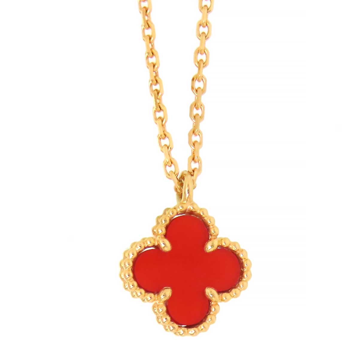 Van Cleef & Arpels Carnelian Necklace K18PG