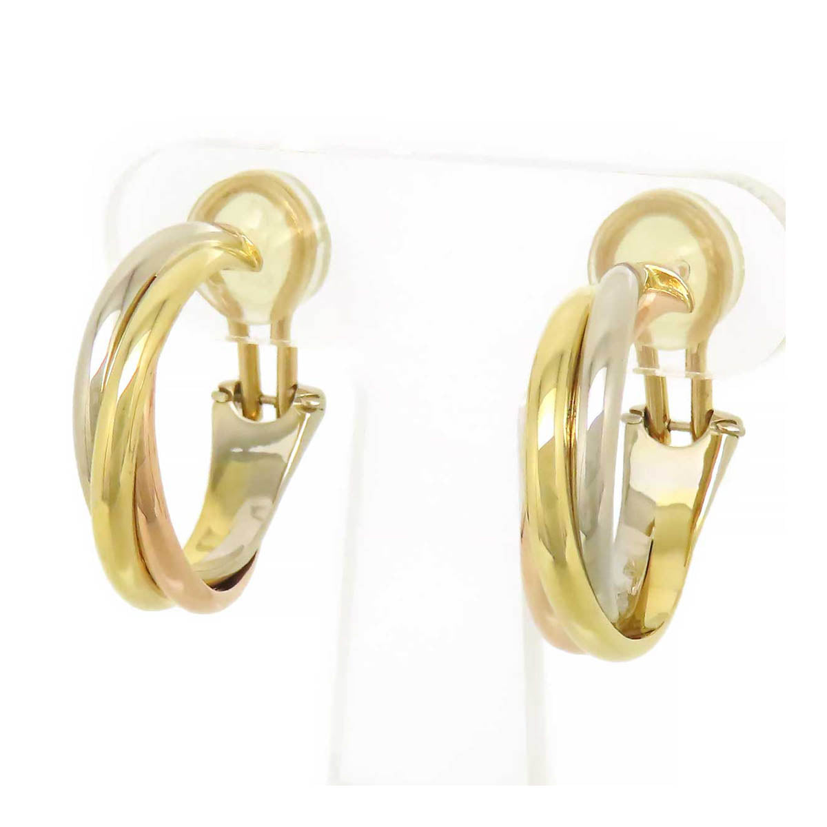 Cartier Trinity Earrings 750 K18YG K18WG K18PG