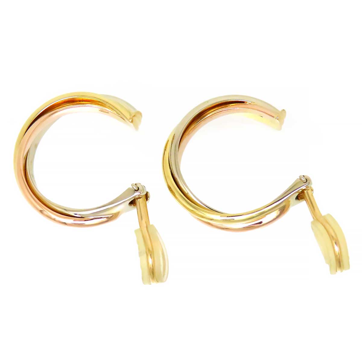 Cartier Trinity Earrings 750 K18YG K18WG K18PG