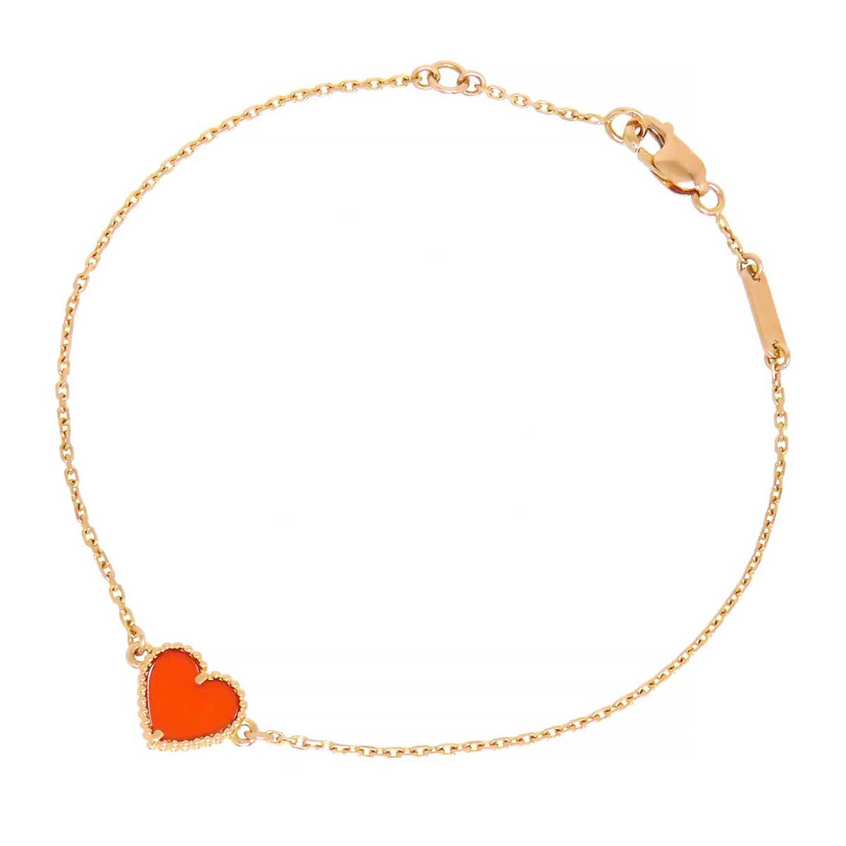 Van Cleef & Arpels Carnelian Heart Bracelet