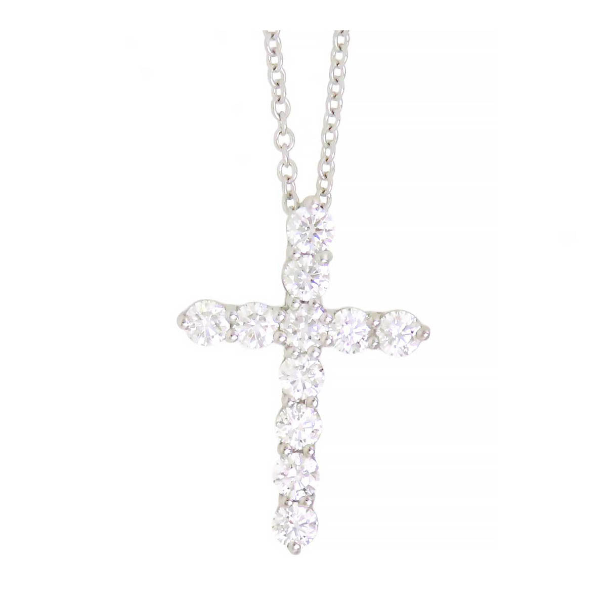 Tiffany & Co PT950 Diamond Cross Necklace