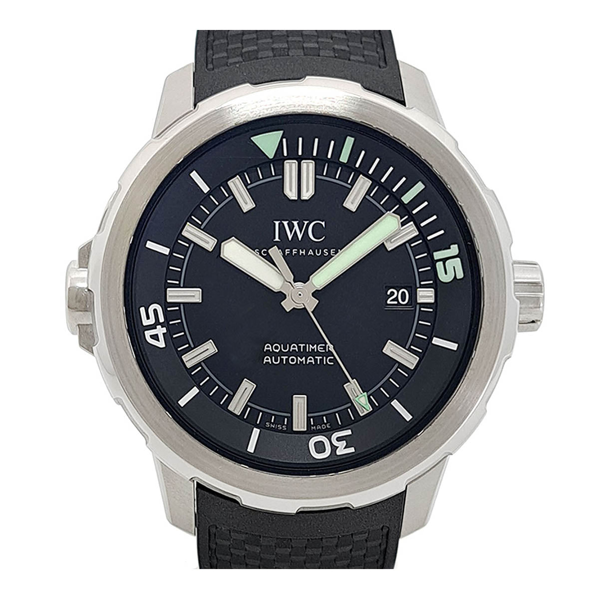 IWC Stainless Steel Rubber Automatic Watch IW329001