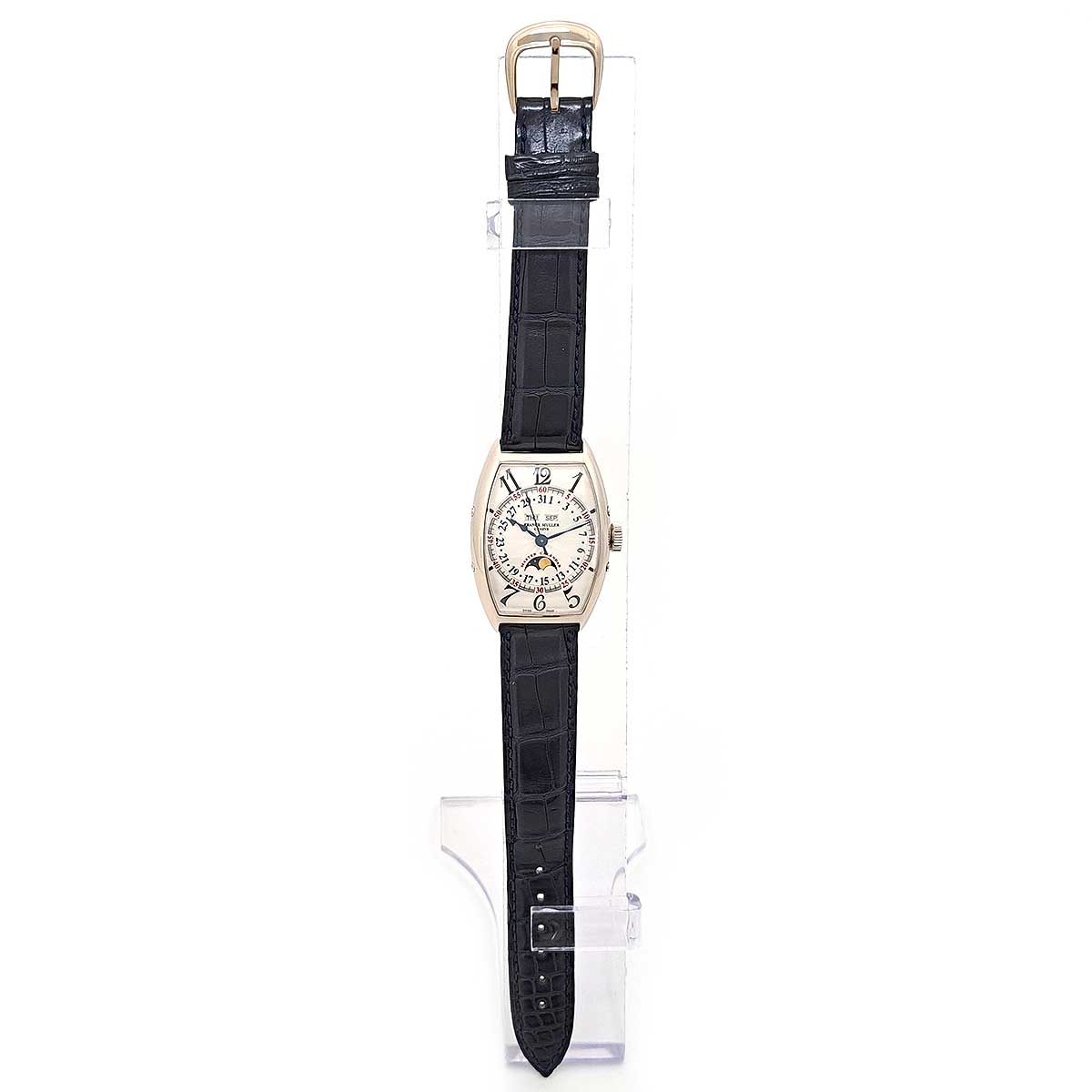 Franck Muller White Gold Leather Automatic Watch 5850MCL