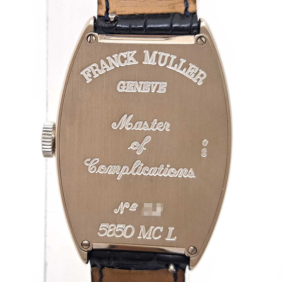 Franck Muller White Gold Leather Automatic Watch 5850MCL