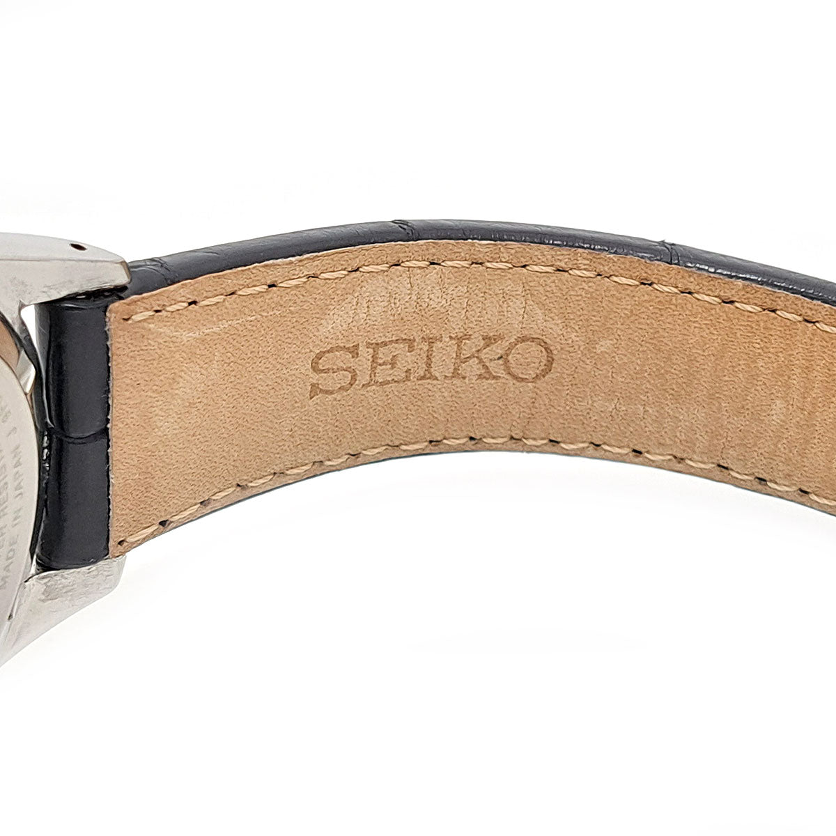 Seiko SBGX295 Stainless Steel Leather Quartz Watch