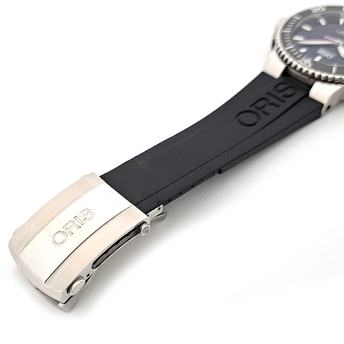 Oris Automatic Watch Stainless Steel Rubber Navy Dial