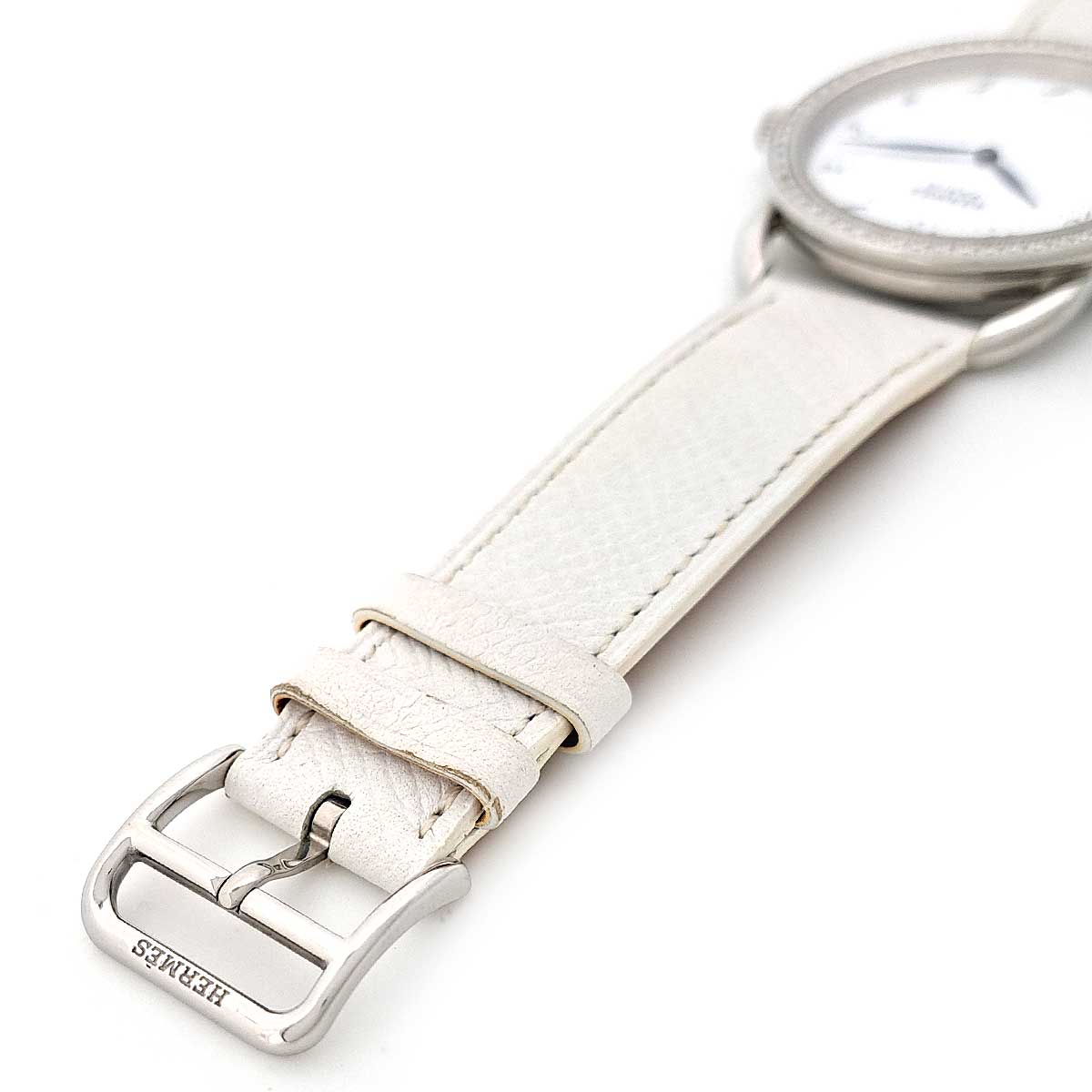 Hermes AR5.730 Stainless Steel Leather Quartz Watch