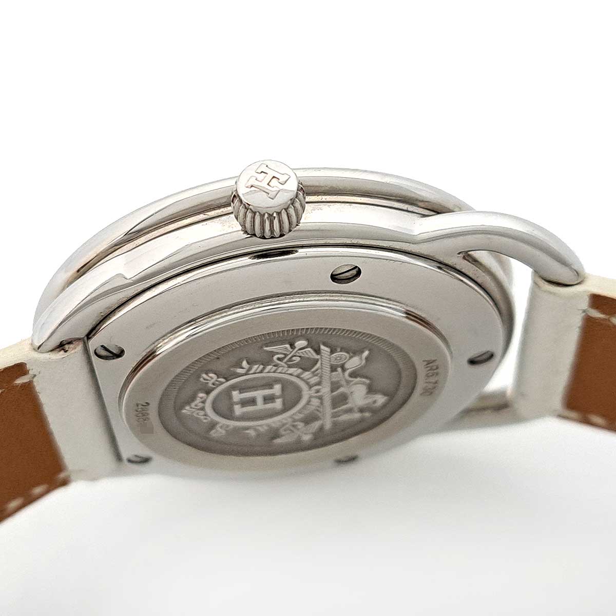 Hermes AR5.730 Stainless Steel Leather Quartz Watch