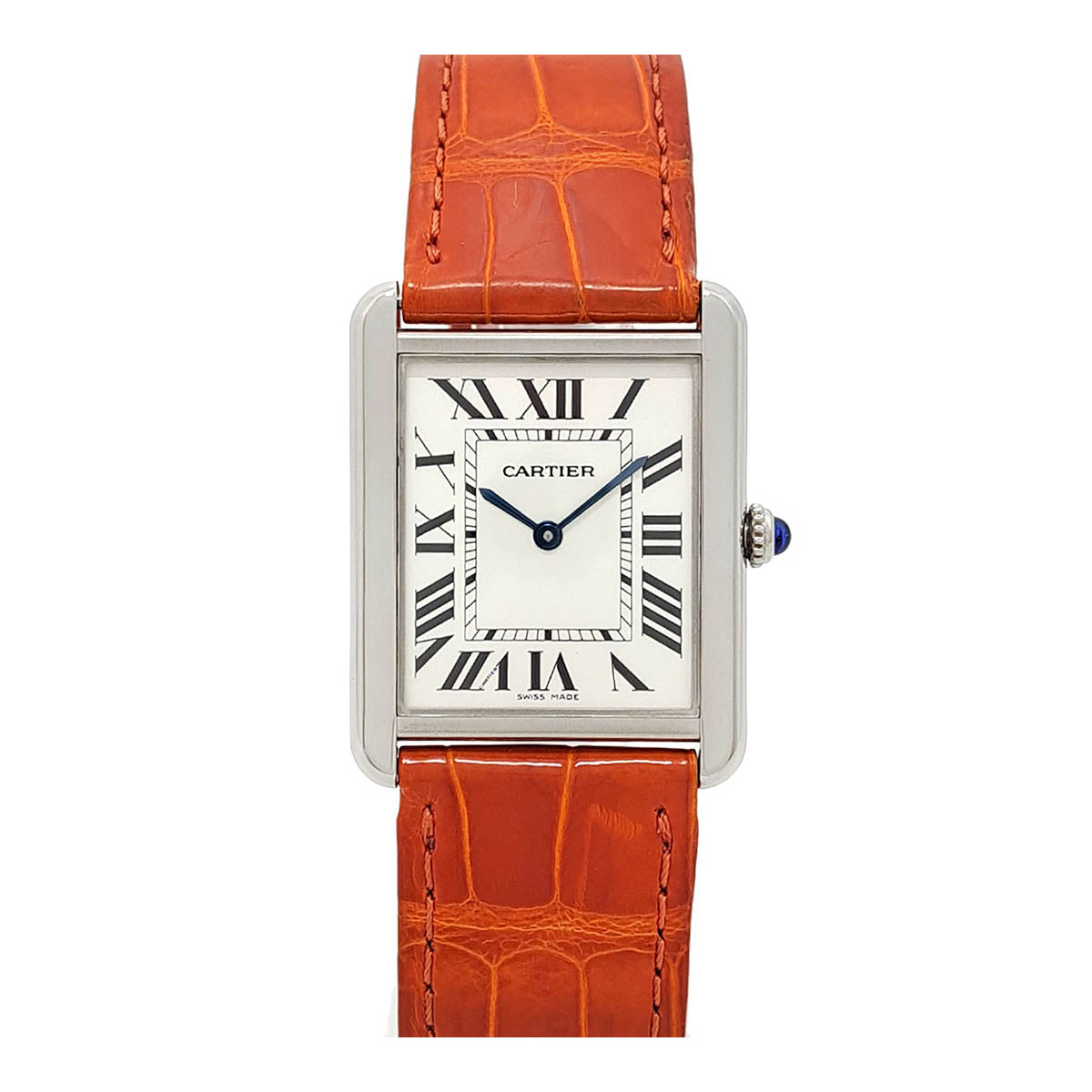 Cartier Stainless Steel Leather Quartz Watch W1018355