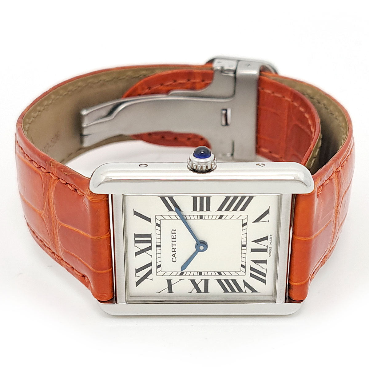 Cartier Stainless Steel Leather Quartz Watch W1018355