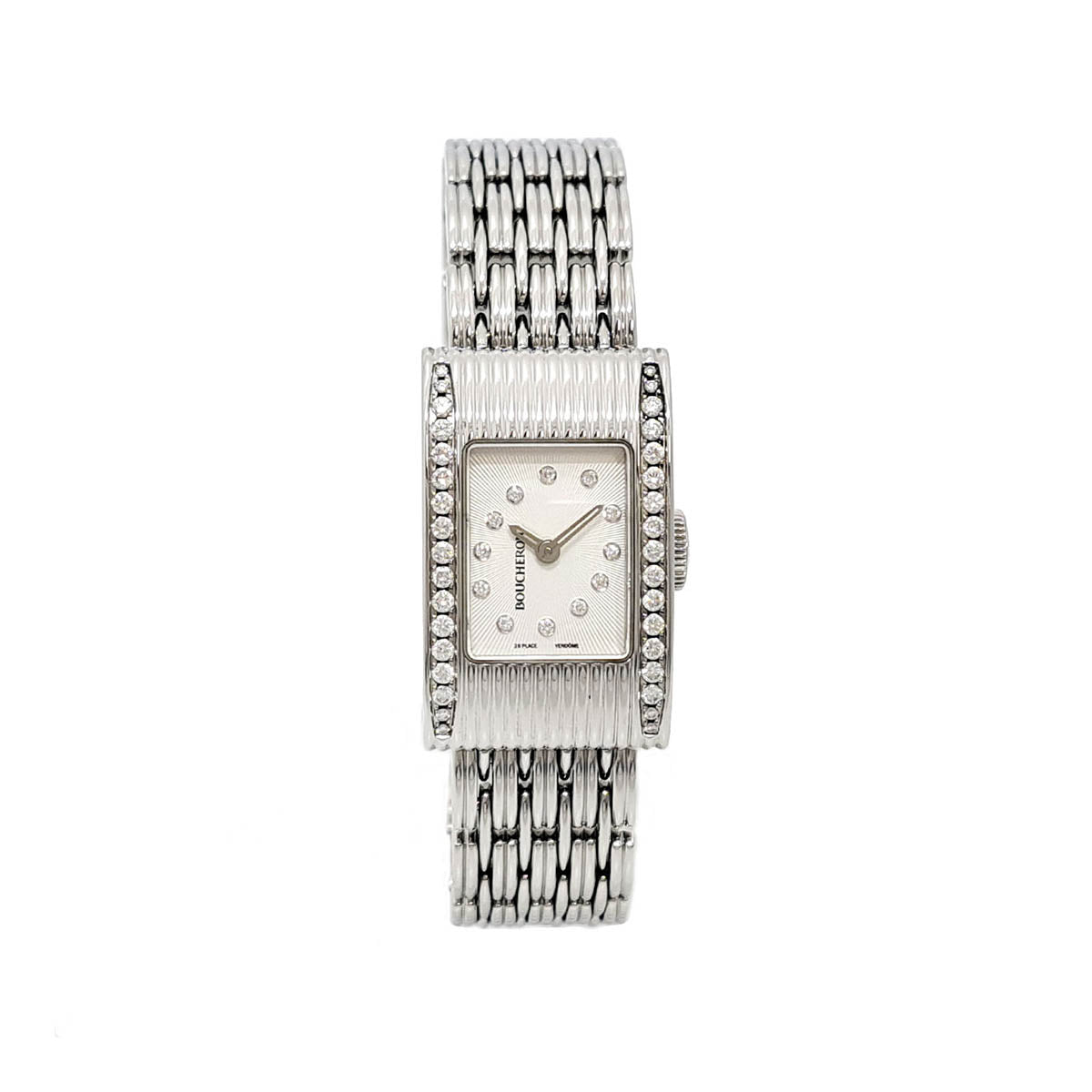 Bvlgari Stainless Steel Diamond Quartz Watch WA009512