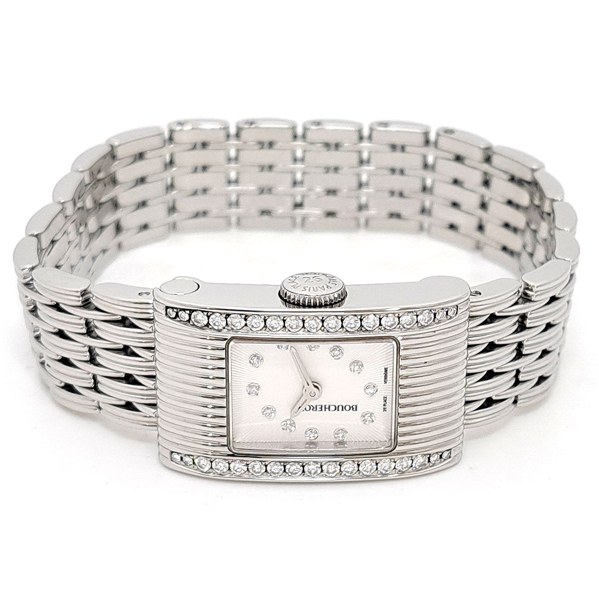 Bvlgari Stainless Steel Diamond Quartz Watch WA009512