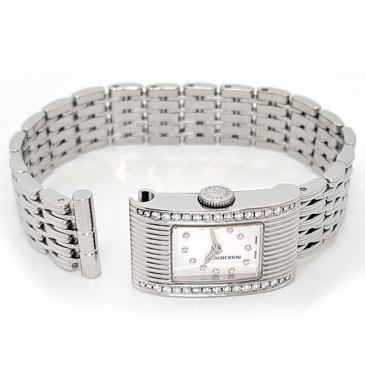 Bvlgari Stainless Steel Diamond Quartz Watch WA009512