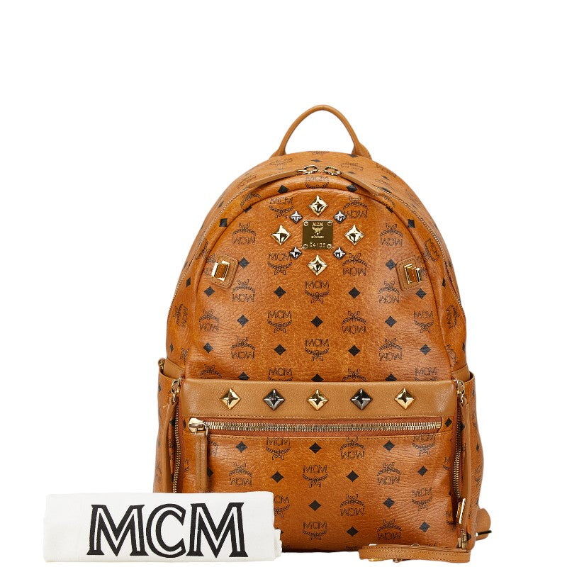 MCM Visetos Studded Leather 2WAY Backpack