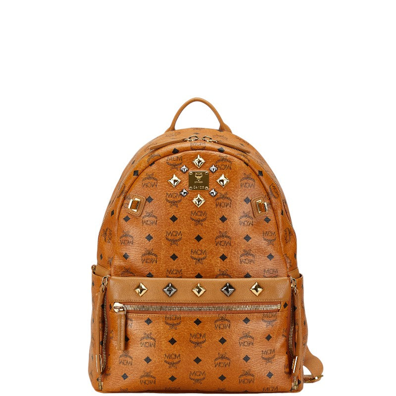 MCM Visetos Studded Leather 2WAY Backpack