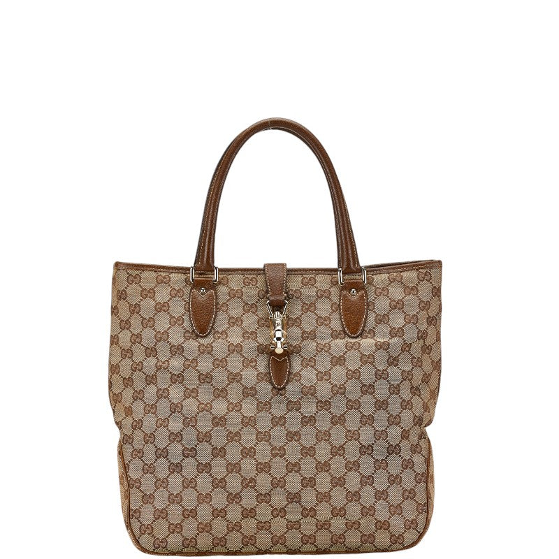 Gucci Canvas Leather Jackie Handbag Tote 145818