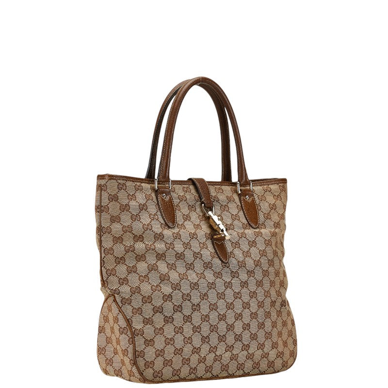 Gucci Canvas Leather Jackie Handbag Tote 145818