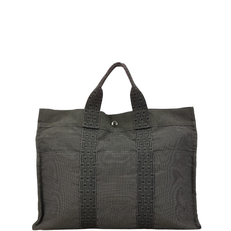 Hermes Herline MM Canvas Tote Bag Gray