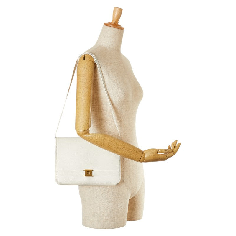 Dior Leather Shoulder Bag White