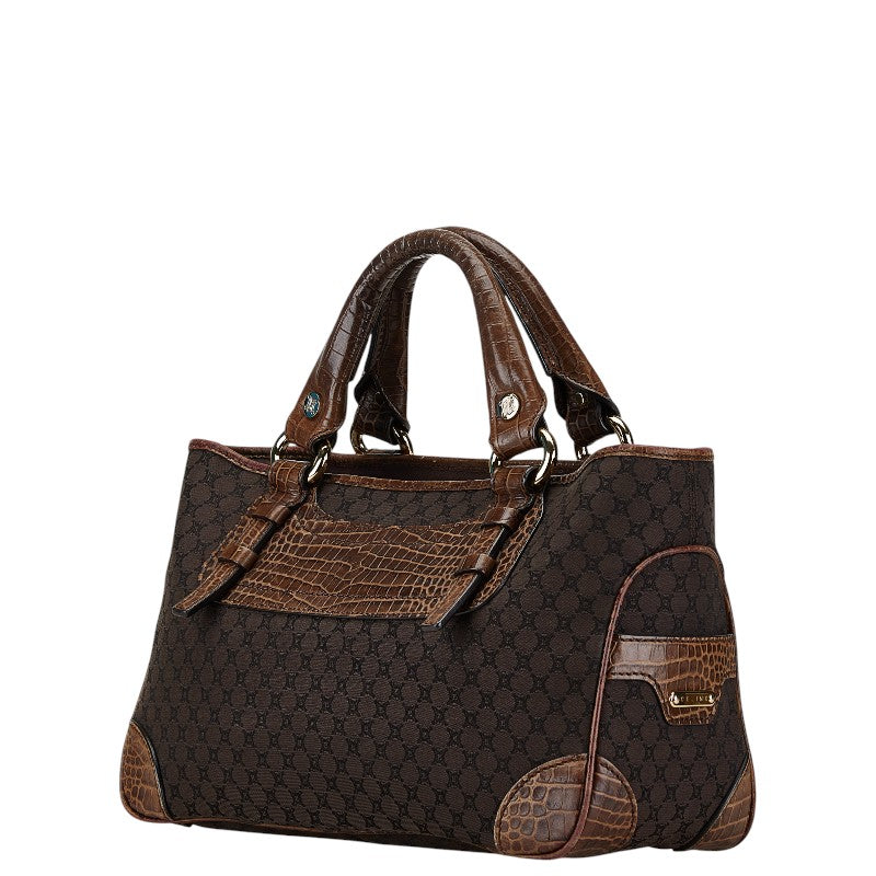 Celine Triomphe Croc-embossed Boogie Bag Brown