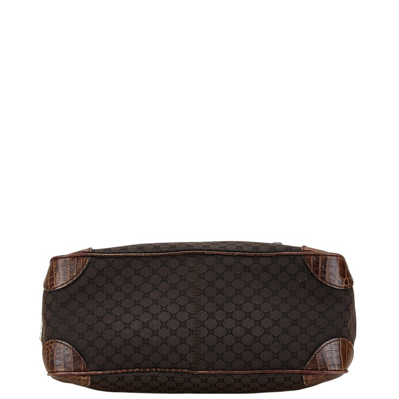 Celine Triomphe Croc-embossed Boogie Bag Brown