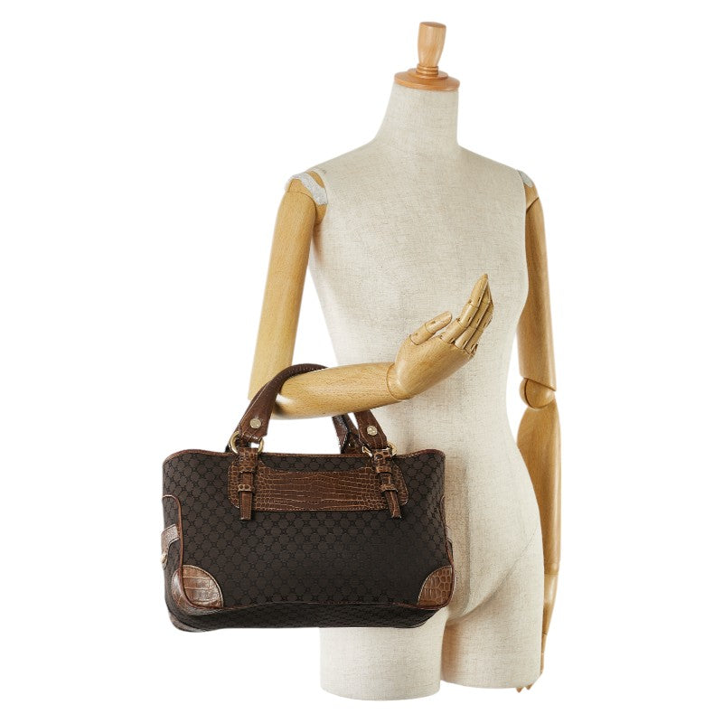 Celine Triomphe Croc-embossed Boogie Bag Brown