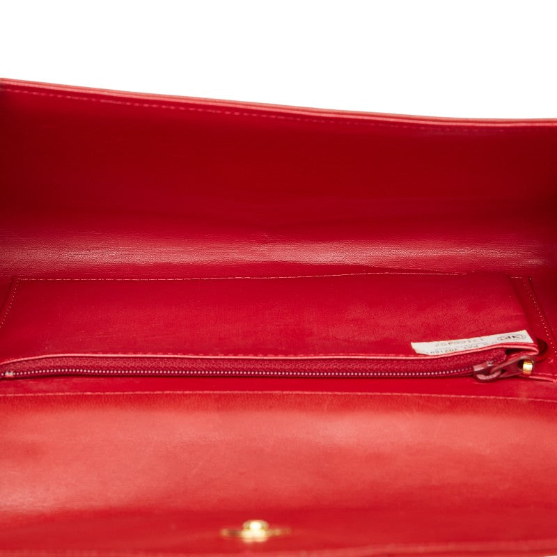 Dior Red Leather Chain Shoulder Bag