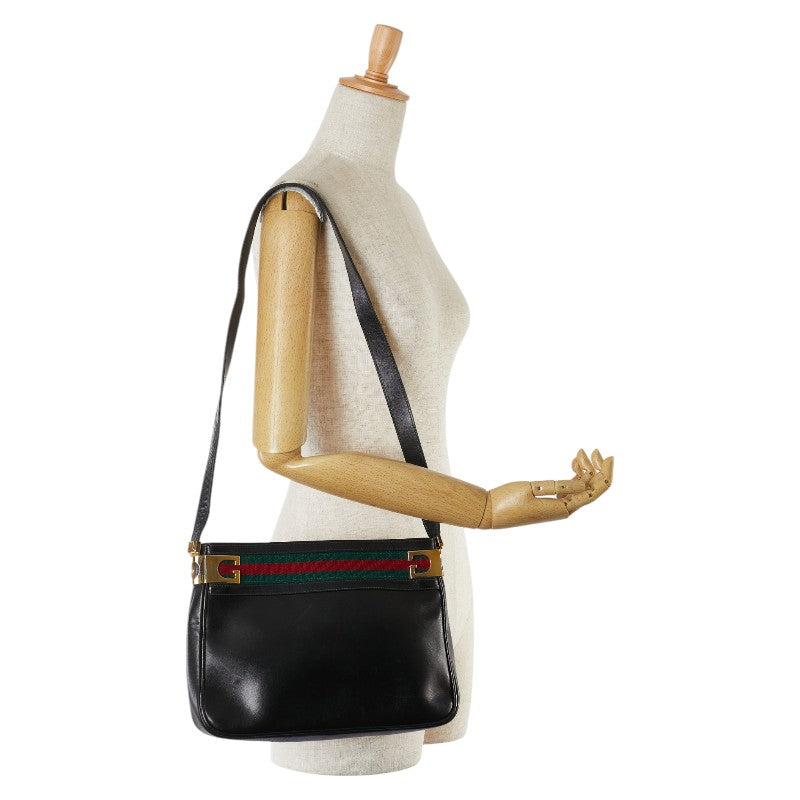 Gucci Leather Shoulder Bag Black