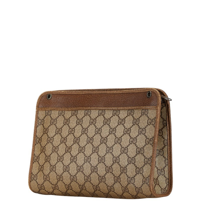 Gucci GG Supreme PVC Leather Clutch Bag